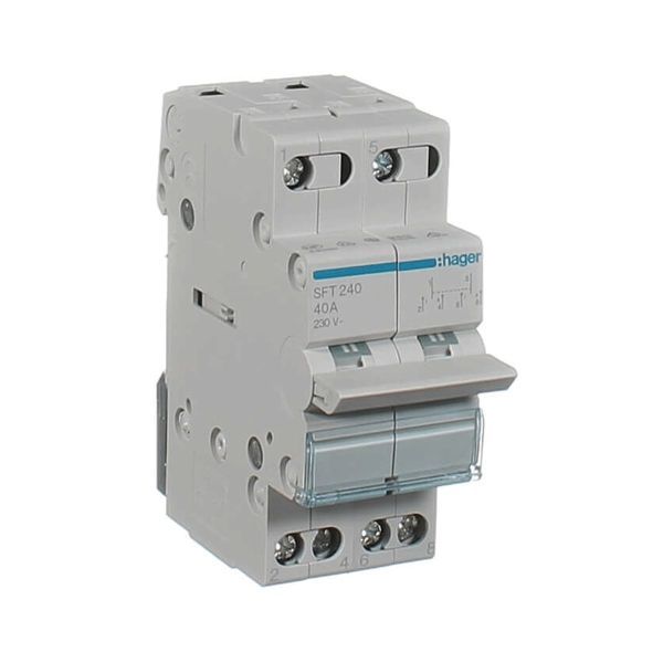 Hager Changeover Circuit Breaker 2P 40A