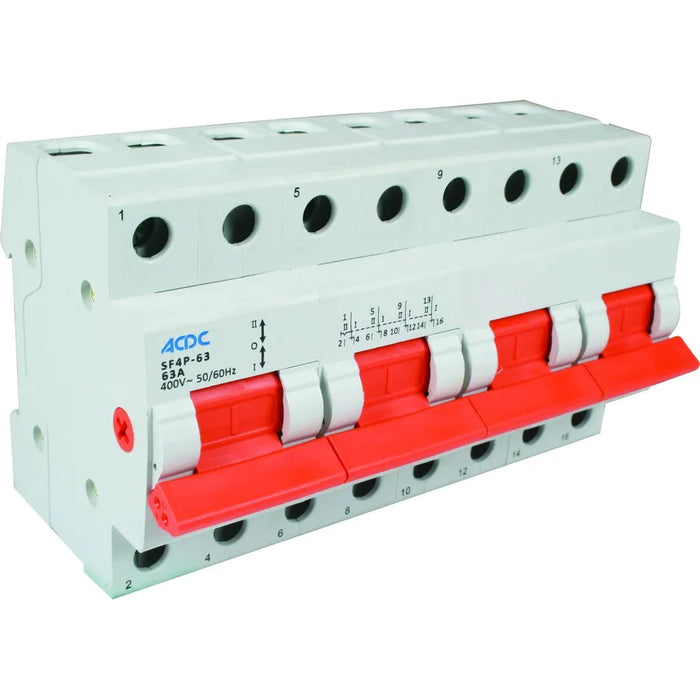 Din Changeover Switch 4P 63A