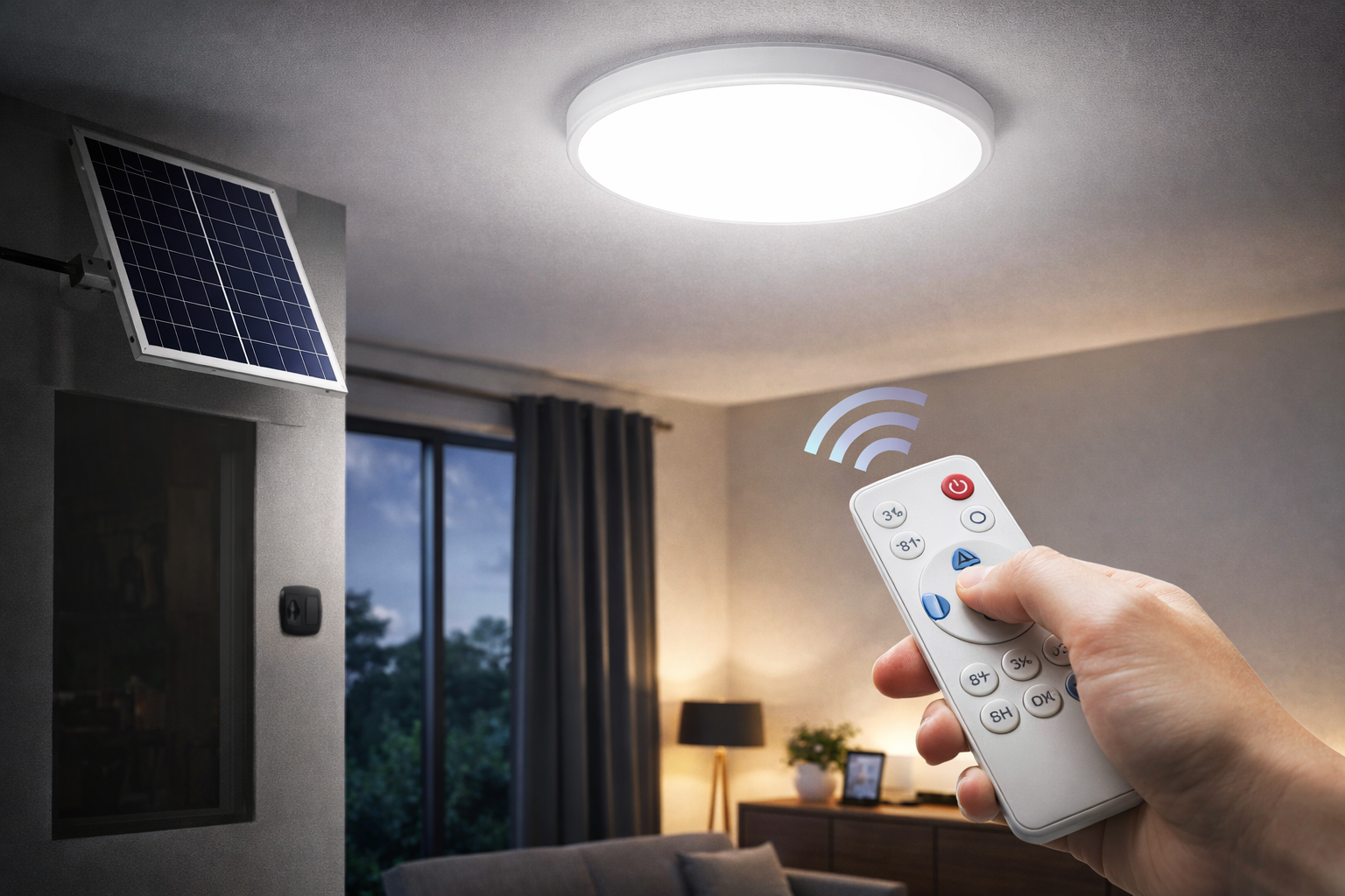 Upgrade Your Lighting with Remote-controlled LED Solar Ceiling Lights
