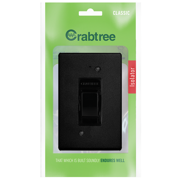 Crabtree Isolator 2P 30A 2X4 Black