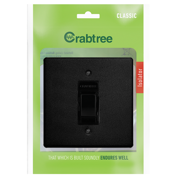 Crabtree Isolator 2P 60A 4X4 Black.