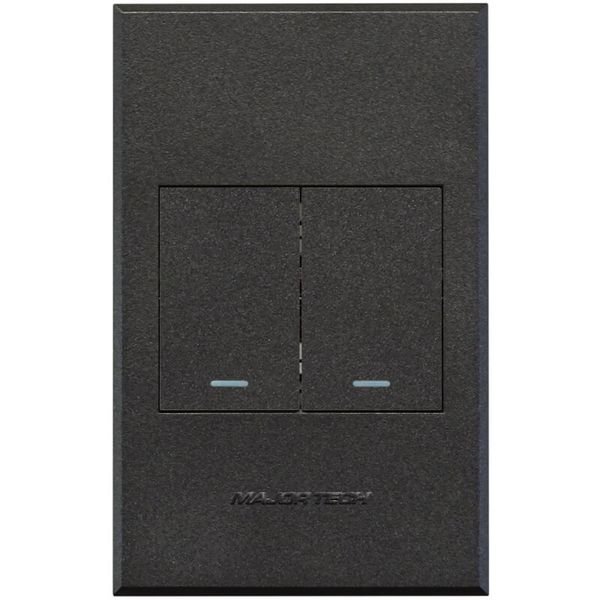 Veti 3 2xLever 2 Way Graphite Switch.