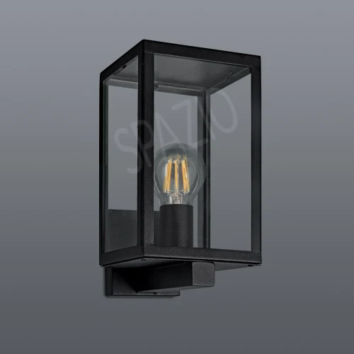 Spazio Rubik Clear/Black Wall Light