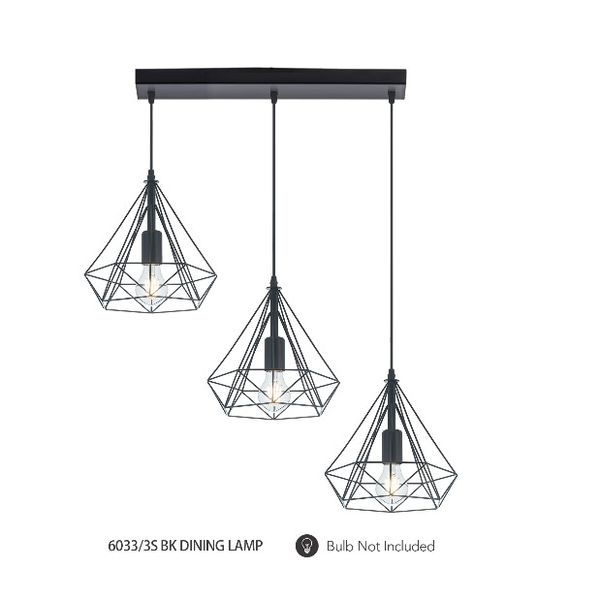 HT Pendant Dining Light 7921/3 Black