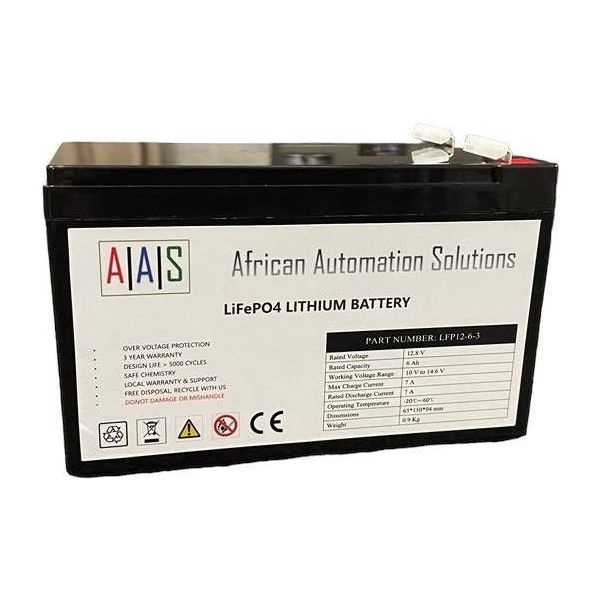 Gate Motor Battery 12V/6AH Lithium
