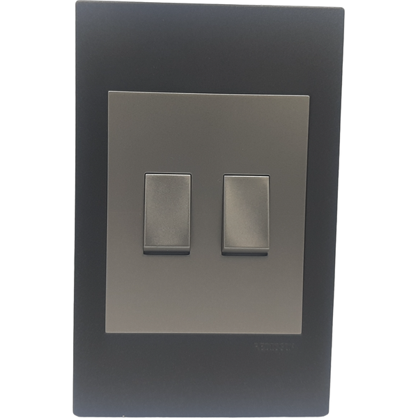 Redisson 2 Lever Wall Switch Silver Grey