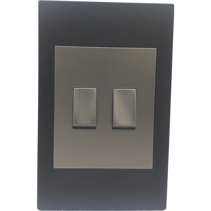 Redisson 2 Lever Wall Switch Silver Grey