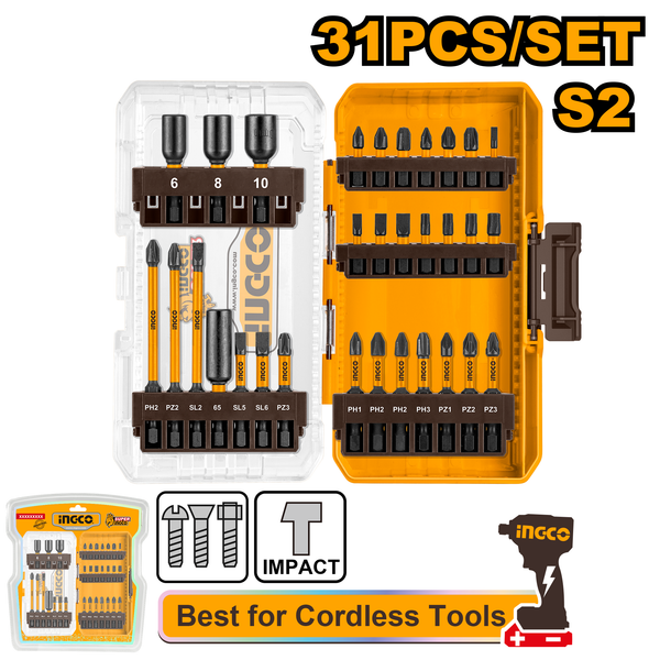 Ingco Impact Screwdriver Bit Set 31Pcs