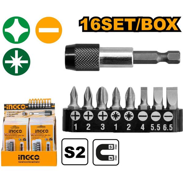 Screwdriver Set Ingco - 9 Piece