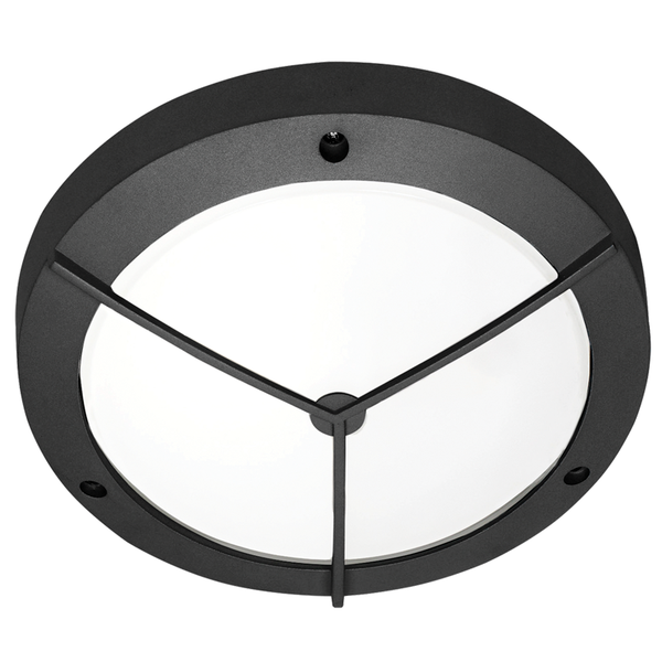 Brightstar Large Round Grid Bulkhead Blk