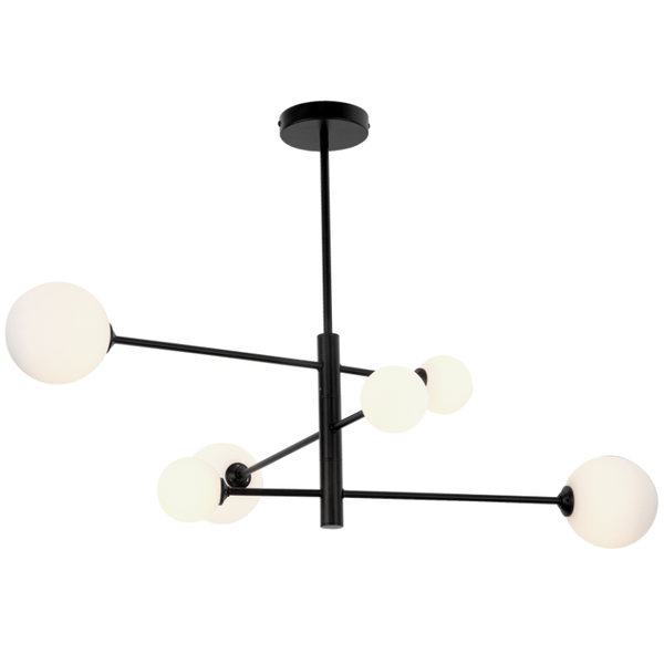 Brightstar Metal/Opal Glass Chandelier