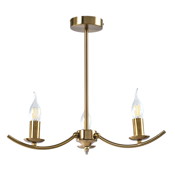 Brightstar 3L Gold Metal Chandelier
