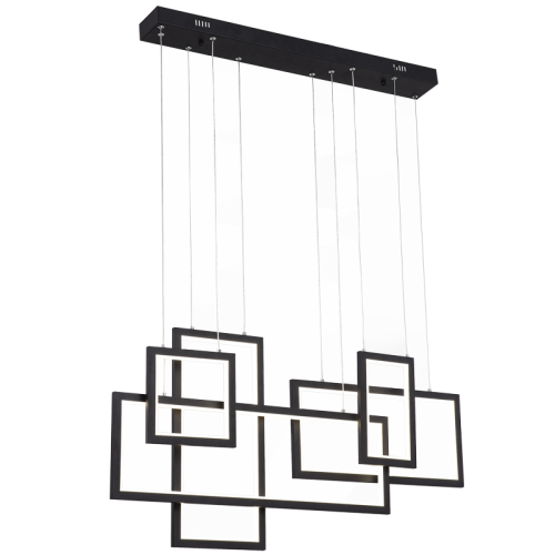 Brightstar Sand Blk Aluminium Chandelier