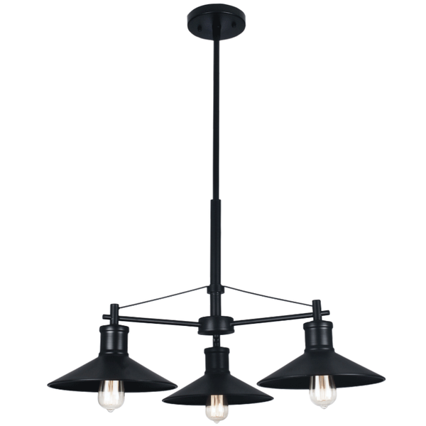 Brightstar Metal Chandelier 3L Black
