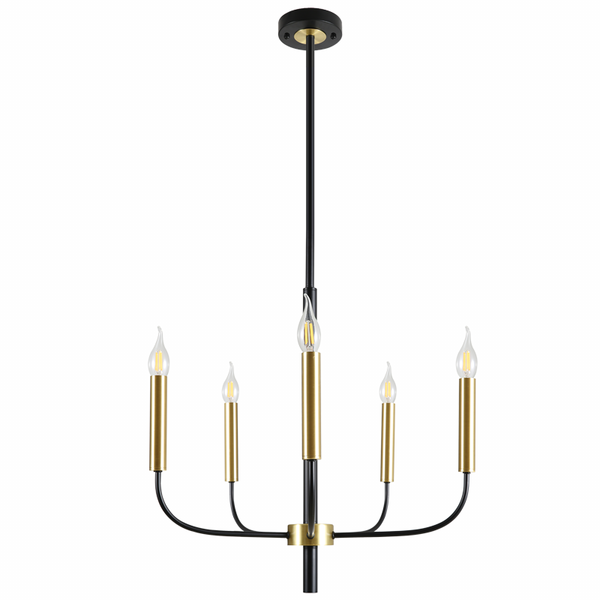 Brightstar Metal Chandelier G/Blk CH714