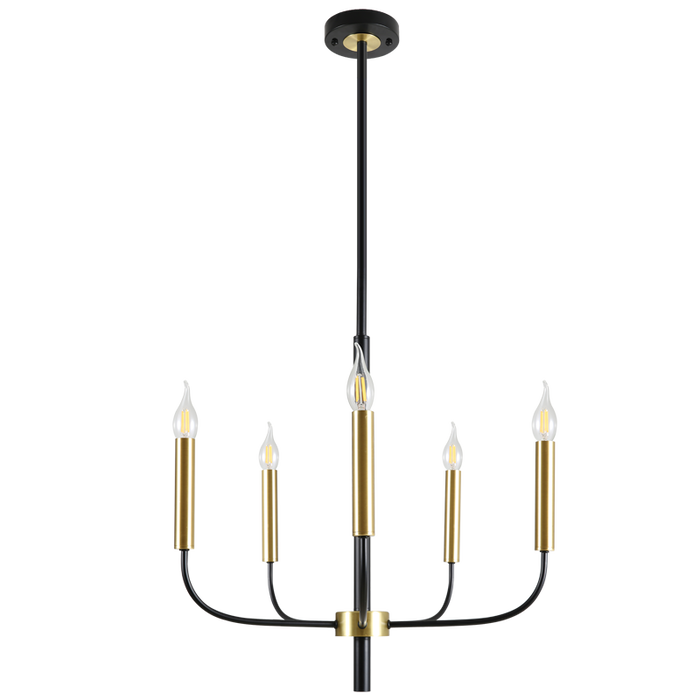 Brightstar Metal Chandelier G/Blk CH714