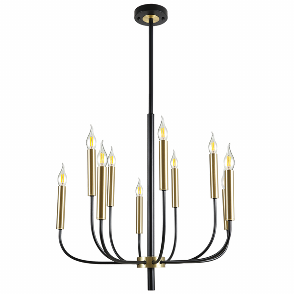 Brightstar Metal Chandelier Gold/Black