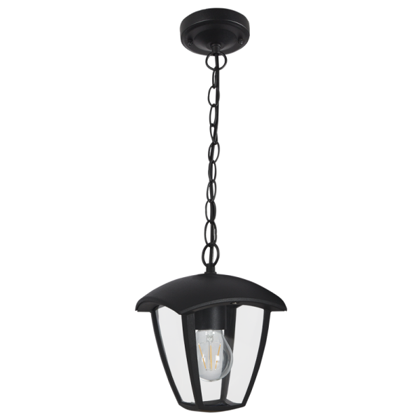 Brightstar 4 Panel Hanging Black Lantern