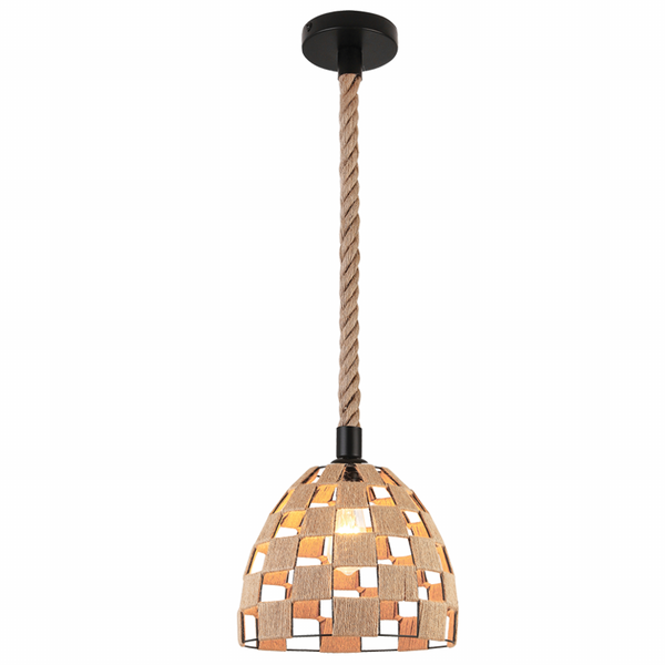 Brightstar Metal and Hemp Rope Pendant