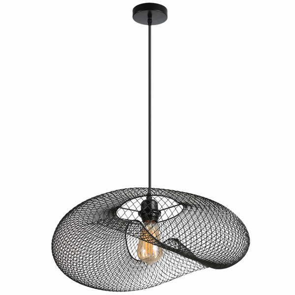 Brightstar Mesh Metal Pendant Black