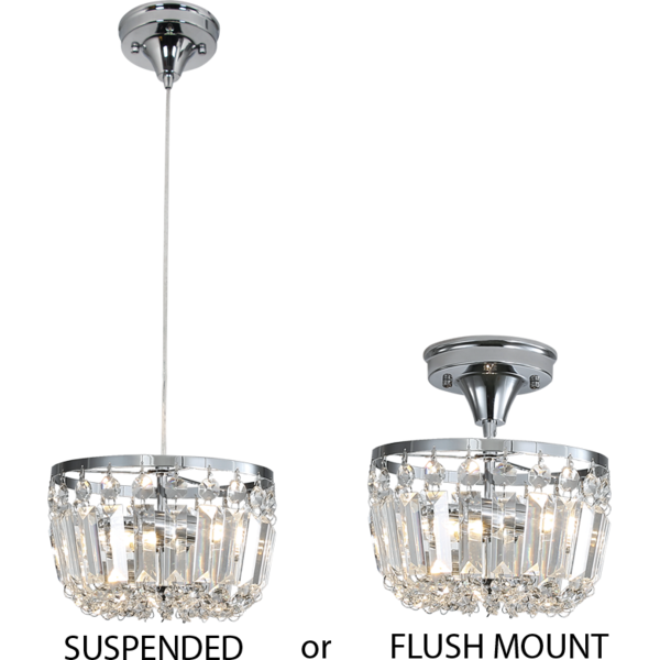 Pendant 2in1 Ceiling Light Chrome