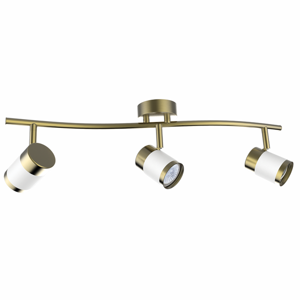 Brightstar Wht/Brass Spot Light 3L.
