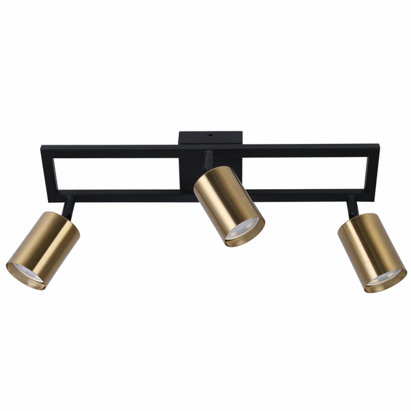 Brightstar Black/Satin Brass Spotlight