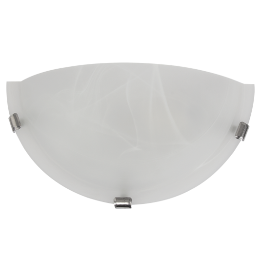 Alabaster Glass and Silver Clips