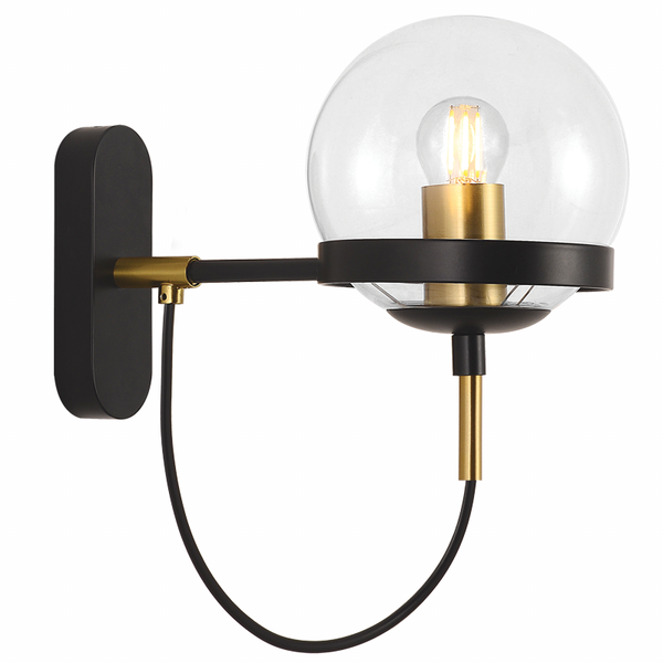 Brightstar Metal Wall Light with Glass.