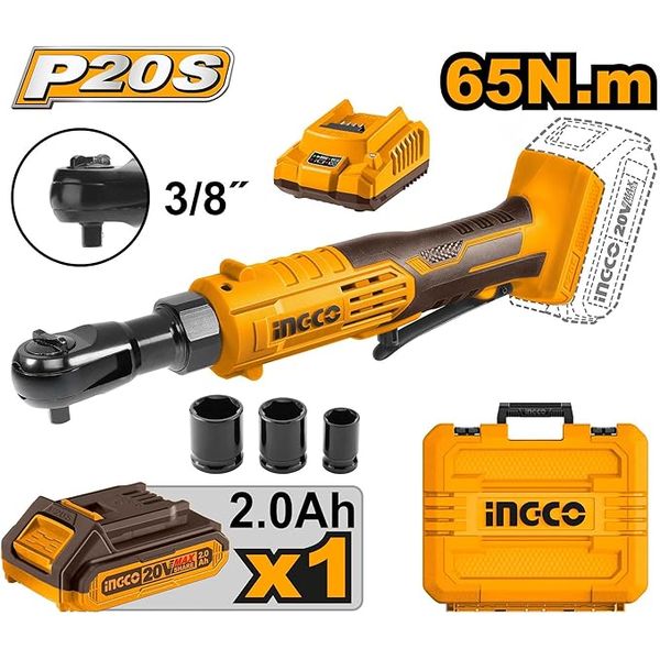 Ingco Cordless Drive Ratchet Combo Kit.