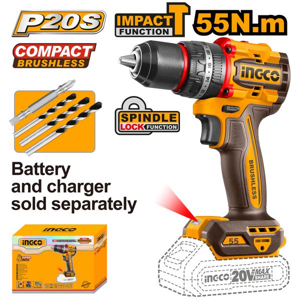 Ingco Compact Impact Drill 55NM 13mm