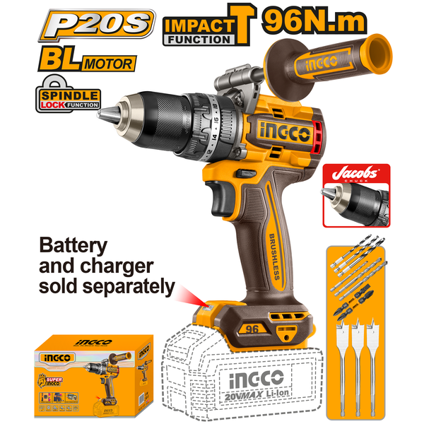 Ingco Drill 20V 96N.m 13mm
