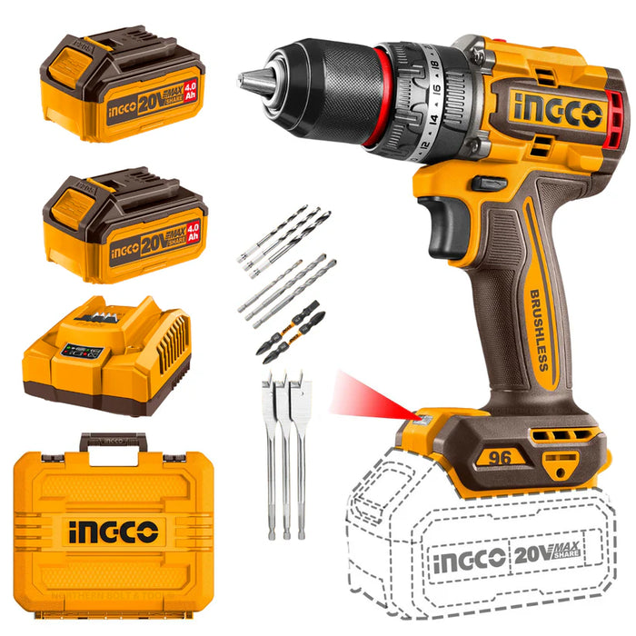 Ingco C/Impact Drill 96Nm Brushless 13mm