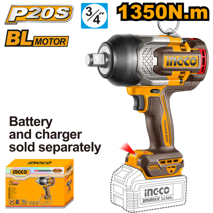 Ingco Impact Wrench 20V 1350NM