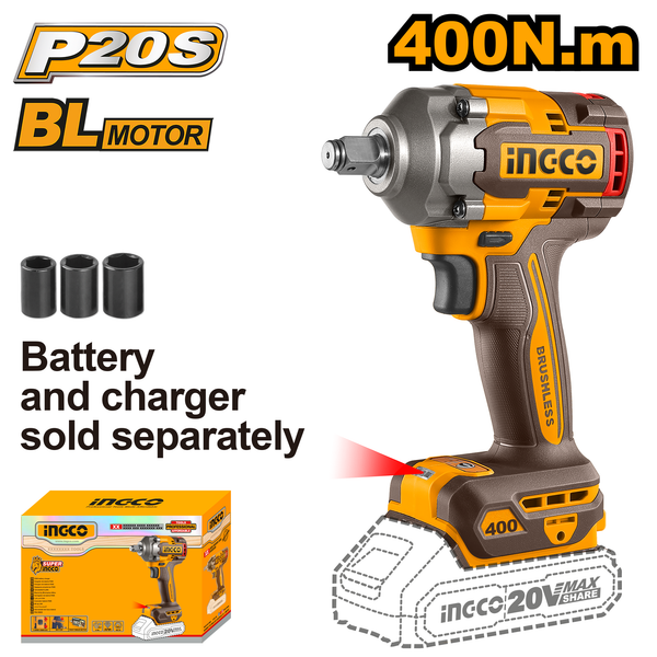 Ingco Cordless Impact Wrench 400NM