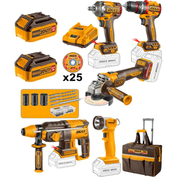 Ingco Indust Brushless Combo Kit 5Pcs