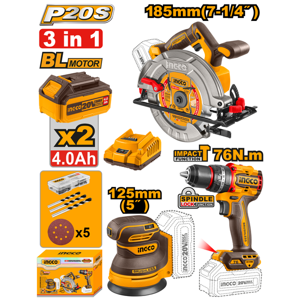 Ingco 3IN1 Power Tool Combo Set.