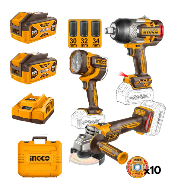 Ingco Wrench; Grinder / Work Lamp