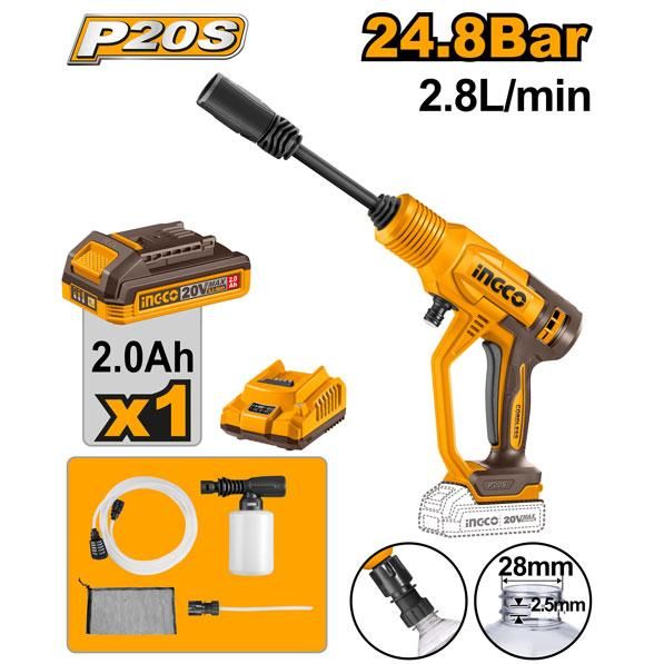 Ingco Pressure Washer 24.8B 2.8L 20V