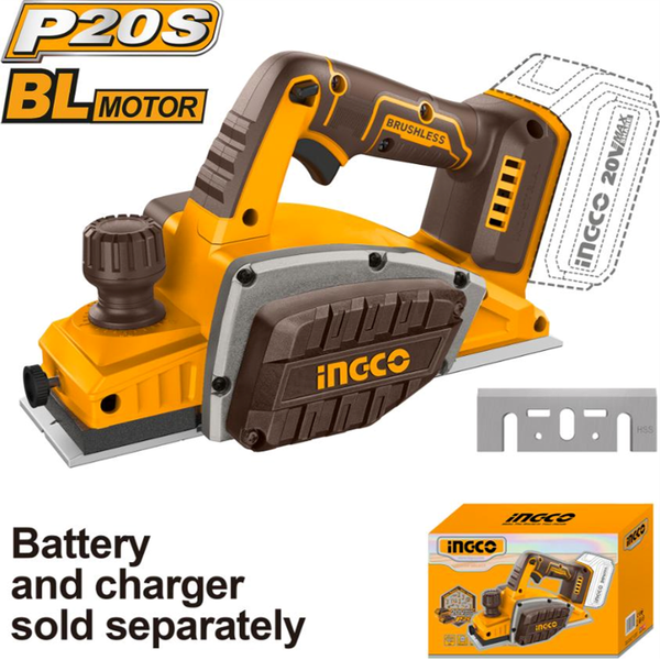 Ingco Lithium-Ion Planer 82x2mm 20V