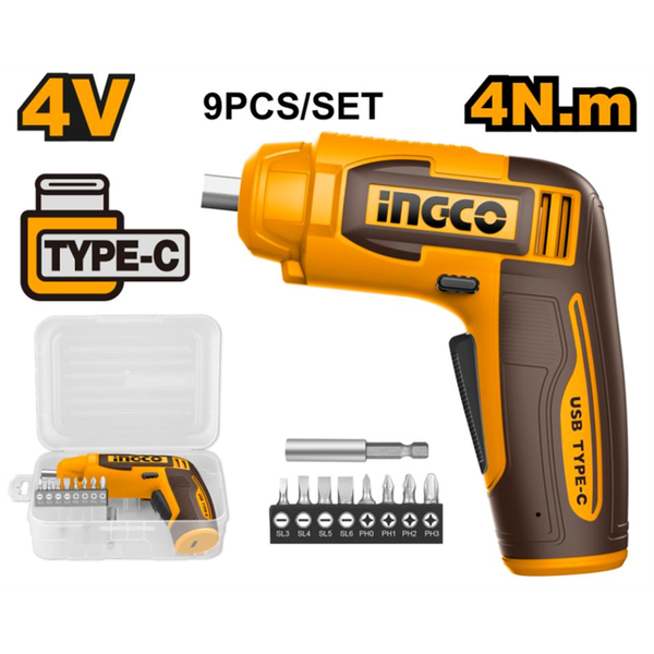 Cordless Screwdriver Set 8Pcs 4V