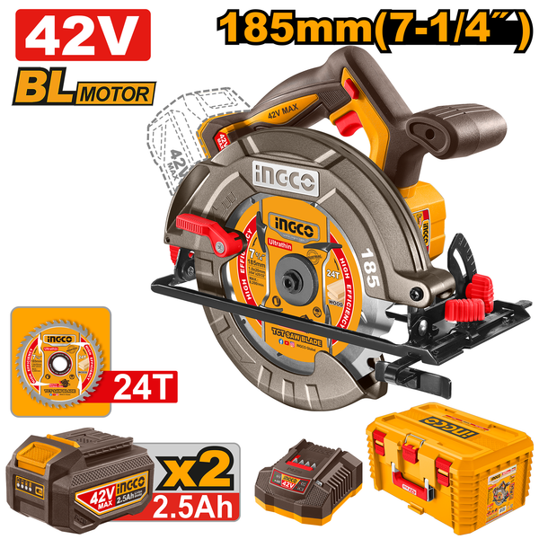 Ingco Circular Saw 42V Kit 185mm