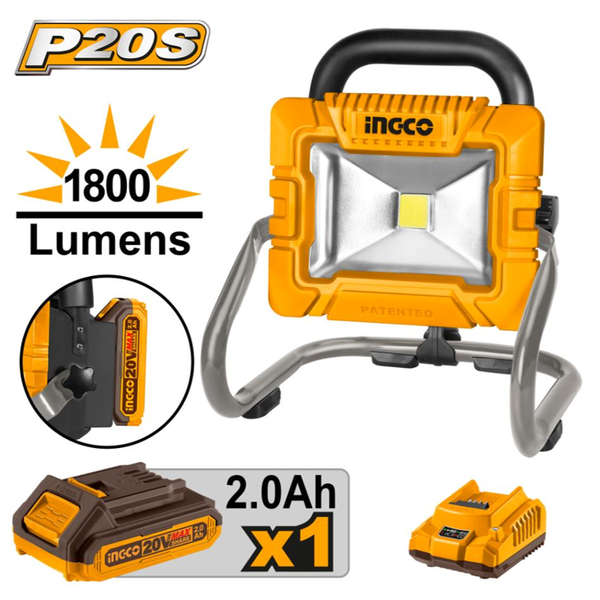 Ingco Portable Work Lamp 20V 1800Lm