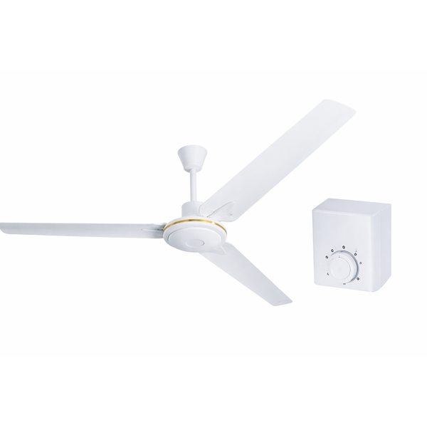Luxn White Industrial Ceiling Fan