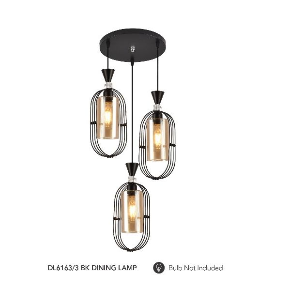 HT Led Dining Pendant Black DL6163/3