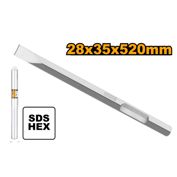 Ingco 28x35x520mm Hex Chisel.