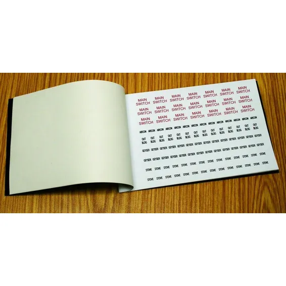 Brite Distribution Board Label Book