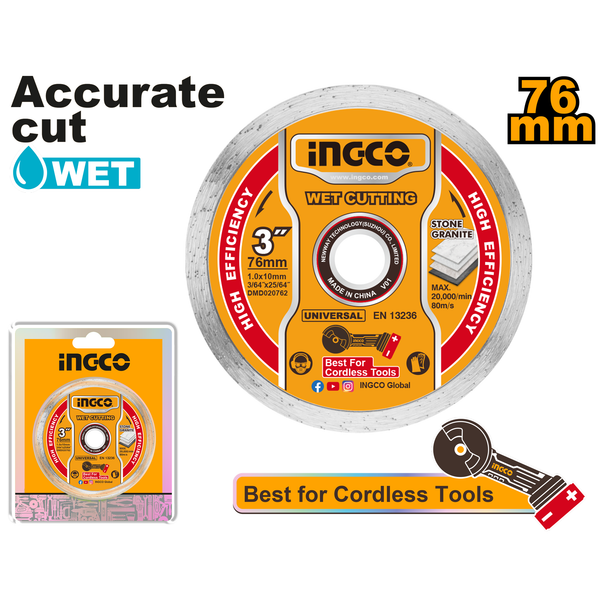 Ingco Diamond Cutting Disc 76mm 1Pc