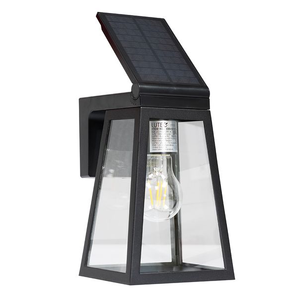 Eurolux Fia Solar Wall Light Matt Black