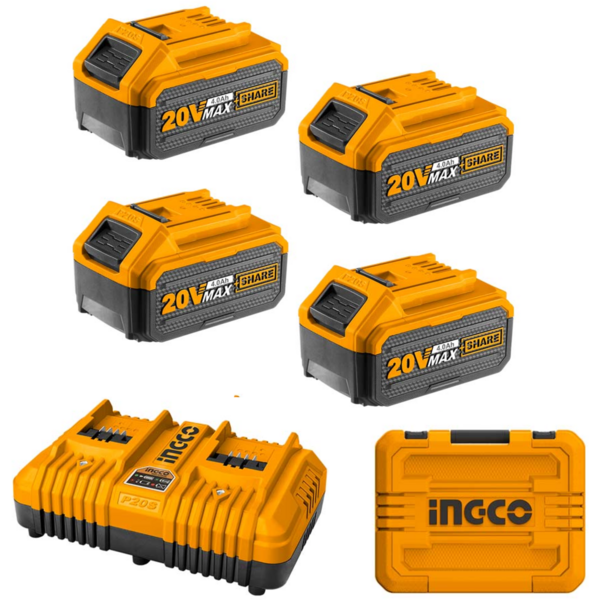 Lithium Battery Kit 4x4AH 20V Ingco